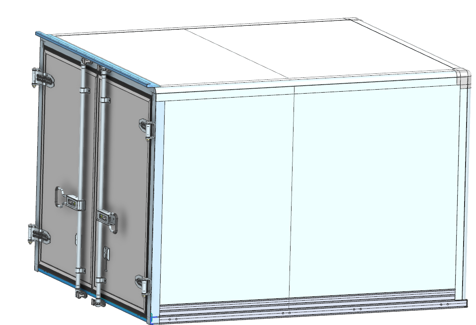 Mukautettu Plug-in Panel Dry Truck Body